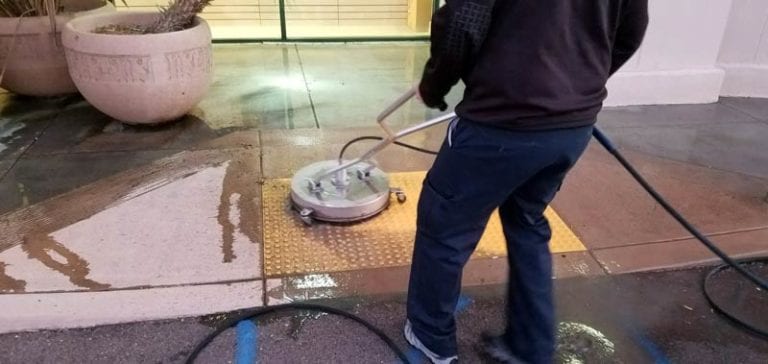 commercial pressure washing concrete